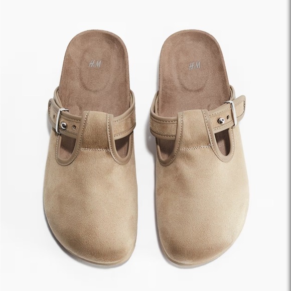 H&M Shoes - H&M suede buckle clogs